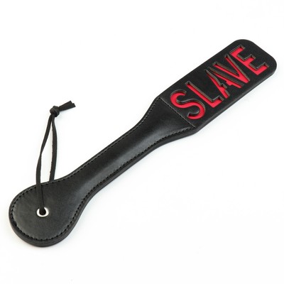 Шлёпалка БДСМ «SLAVE‎», черная, ПВХ, 38×5 см