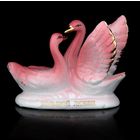 Сувенир керамика "2 лебедя "Большой любви" розовый, 6,6х10х4 см - Фото 1
