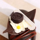 Муляж - магнит "Пирожное Бонбон" шоколад, 8х5х6см - фото 8103754