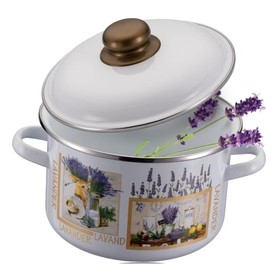 Кастрюля Regent inox Lavanda, d=14 см, 2 л, цвет белый 10245273