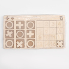 Игровой набор головоломок 2 в 1 «Пятнашки + крестики нолики» - фото 8632294