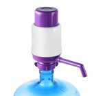 Помпа для воды "Дельфин" Эко, механическая, под бутыль от 12 до 19 л, фиолетовая - фото 9829606