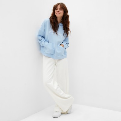 Худи женское MINAKU: SPORTY & STYLISH цвет голубой, размер 42-44