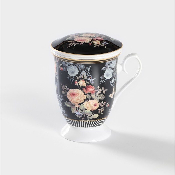 Кружка с ситом «Кобальт», 300 мл, керамика - Фото 1