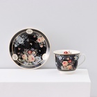 Чайный сервиз «Кобальт», 12 предметов: 6 чашек 200 мл, 6 блюдец d=13.5 см, керамика - Фото 4