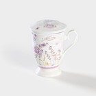 Кружка керамическая с ситом «Прованс», 300 мл - Фото 1