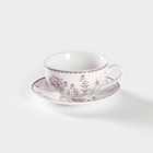 Набор керамический чайный «Прованс», 3 предмета: чайник заварочный 370 мл, чашка 300 мл, блюдце d=15 см - Фото 3