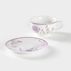 Набор керамический чайный «Прованс», 3 предмета: чайник заварочный 370 мл, чашка 300 мл, блюдце d=15 см - Фото 4