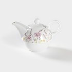 Набор керамический чайный «Прованс», 3 предмета: чайник заварочный 370 мл, чашка 300 мл, блюдце d=15 см - Фото 9