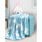Плед Water bunny, размер 200х220 см, кролики, голубой - Фото 3