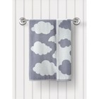 Полотенце махровое Spring размер 30х50 см, sky, облачко, серый - фото 300358810