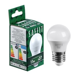 Лампа светодиодная SAFFIT, 11W 230V E27 4000K G45, SBG4511 9786565