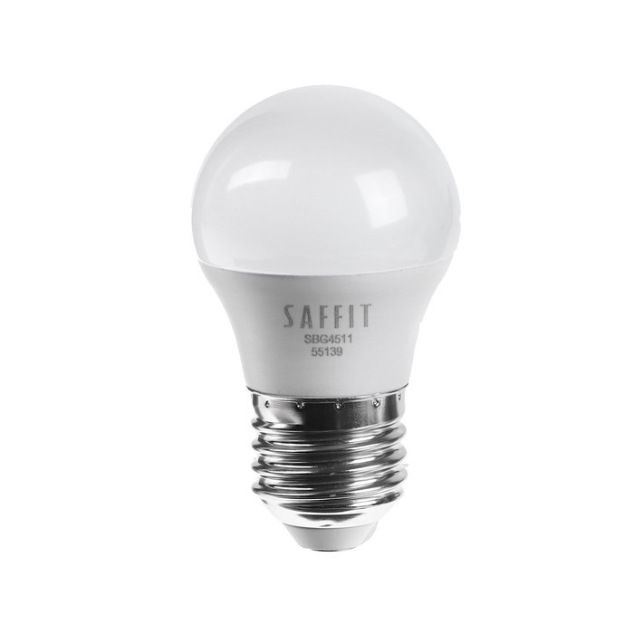 Лампа светодиодная SAFFIT, 11W 230V E27 4000K G45, SBG4511 - фото 1907961536