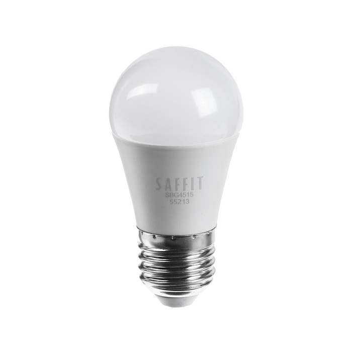 Лампа светодиодная SAFFIT, 15W 230V E27 4000K G45, SBG4515 - фото 1907961548