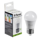 Лампа светодиодная FERON, (11W) 230V E27 4000K G45, LB-750 - фото 292991304