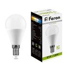 Лампа светодиодная FERON,  (13W) 230V E14 4000K G45, LB-950 - фото 292991307