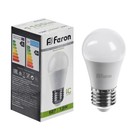 Лампа светодиодная FERON,  (13W) 230V E27 4000K G45, LB-950 - фото 320779021
