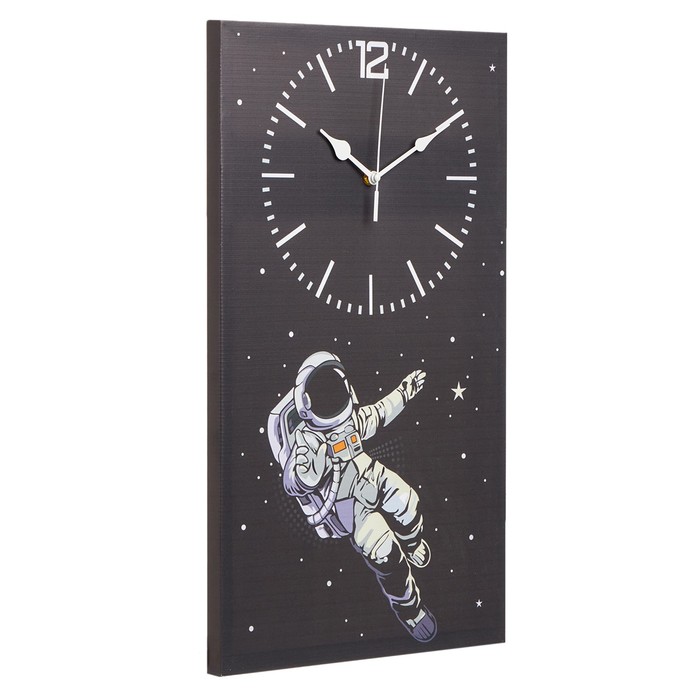 Часы-картина настенные "Космонавт", плавный ход, 35 х 60 см, АА - фото 1906515481