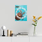 Часы-картина настенные "Морская черепаха", плавный ход, 30 х 40 см - фото 292609726