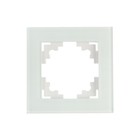 Рамка 1-местная, стекло, STEKKER серия Катрин, GFR00-7001-01, белый - фото 11735772