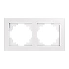 Рамка 2-местная, стекло, STEKKER серия Катрин, GFR00-7002-01, белый - фото 11735790
