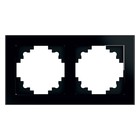Рамка 2-местная, стекло, STEKKER серия Катрин, GFR00-7002-05, черный - фото 290142698