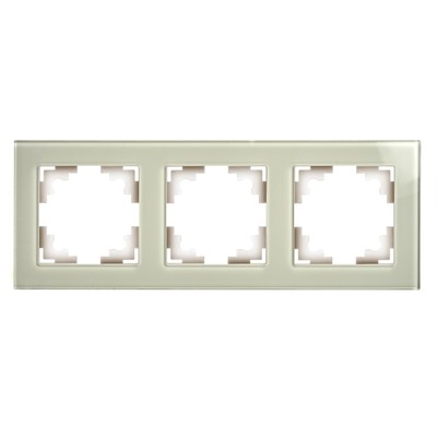 Рамка STEKKER, серия Катрин, стекло, трёхместная, дымчатая, GFR00-7003-07