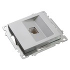 Розетка компьютерная 1-местная RJ-45 (механизм), STEKKER серия Катрин, GLS00-7107-03,серебр 10224415