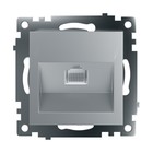 Розетка компьютерная 1-местная RJ-45 (механизм), STEKKER серия Катрин, GLS00-7107-03,серебр 10224415