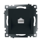 Розетка компьютерная одноместная, RJ-45, STEKKER серия Катрин, GLS00-7107-05, чёрная - Фото 2