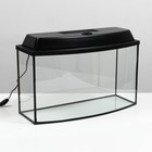 Аквариум телевизор с крышкой, 55 литров, 63 х 25 х 36/41 см, чёрный - Фото 1