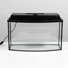 Аквариум телевизор с крышкой, 55 литров, 63 х 25 х 36/41 см, чёрный - Фото 2