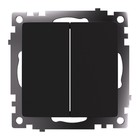 Переключатель 2-клавишный (механизм), 250В, 10А, STEKKER серия Катрин, черный, GLS10-7107-05 1022443 - фото 320779214