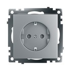 Розетка электрическая 1-местная с/з 250В, 16А, STEKKER серия Катрин, GLS16-7110-03, серебро - фото 23365433
