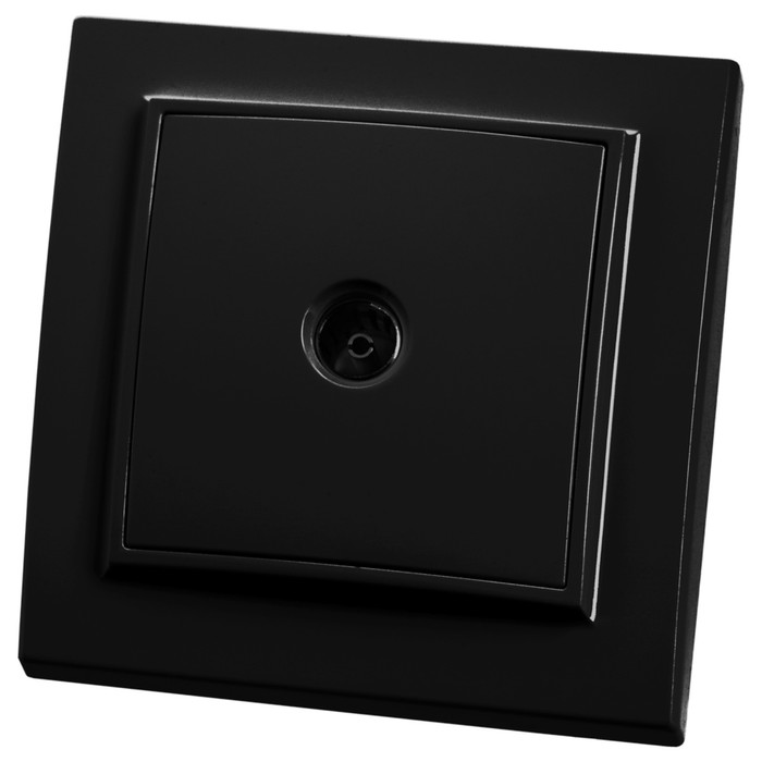 Розетка ТВ STEKKER, серия Эрна, скрытая, одноместная, RJ45, чёрная, PST00-9008-03 - Фото 1