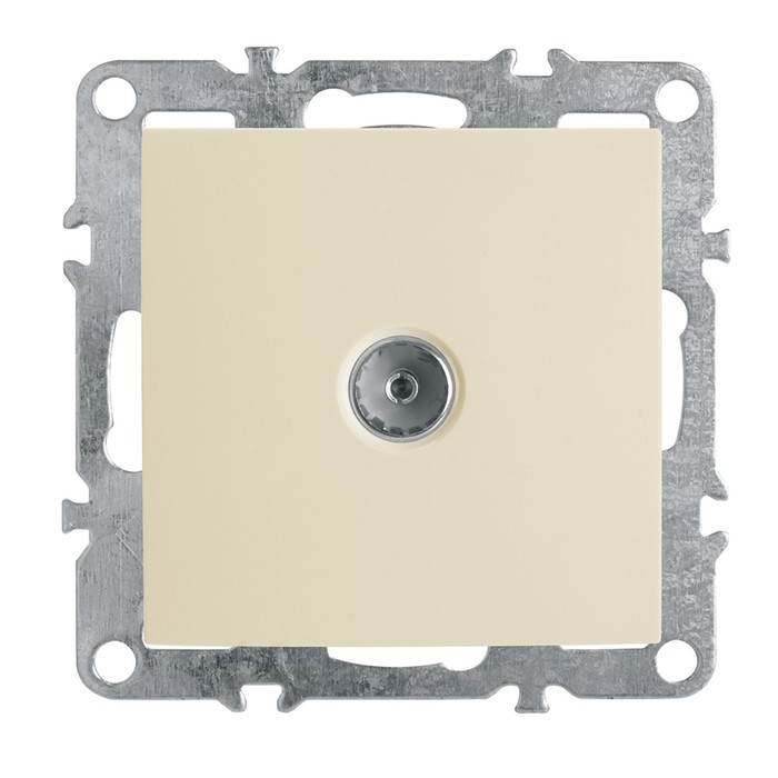 Розетка ТВ STEKKER, серия Эрна, скрытая, одноместная, RJ45, слоновая кость, PST00-9108-02 - Фото 1
