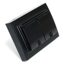 Розетка 2-местная с/з с крышкой, STEKKER серия Эрна, PST16-9015-03, черный - фото 23365534