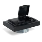 Розетка 2-местная с/з с крышкой, STEKKER серия Эрна, PST16-9015-03, черный - фото 23365536