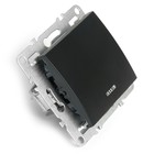 Выключатель 1-клавишный c индикатором (механизм), STEKKER серия Эрна, PSW10-9101-03, черный - фото 23365638