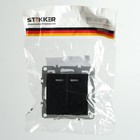 Выключатель 2-клавишный с индикатором (механизм), STEKKER серия Эрна, PSW10-9102-03, черный - фото 8104436