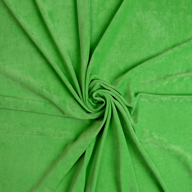 Лоскут Велюр на трикотажной основе, зелёный, 100*180 см