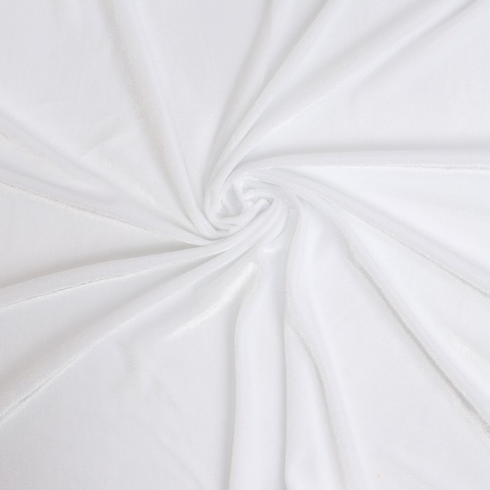 Лоскут плюша, цвет белый, 100 × 150 см - Фото 1