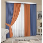 Комплект штор «Канвас», размер 200x250 см, 2 шт, цвет синий, оранжевый - Фото 5