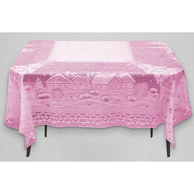 Скатерть, размер 150x165 см, цвет розовый