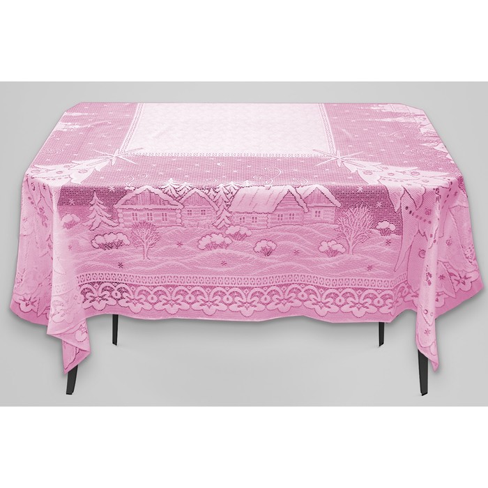 Скатерть, размер 150x165 см, цвет розовый - Фото 1