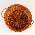 Набор корзин, 3 шт, 42х14 см, 34х11,5 см, 26х9 см, ива - фото 23436310