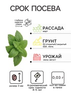 Семена Мята перечная «Ворожея», 0.03 г, «Артикул» - Фото 2