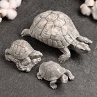 Набор фигур "Три черепахи " 8х6х6см, серый камень - фото 23429948