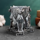 Подсвечник "Сфинксы" серебро, 10х10х9,5см - фото 23429990