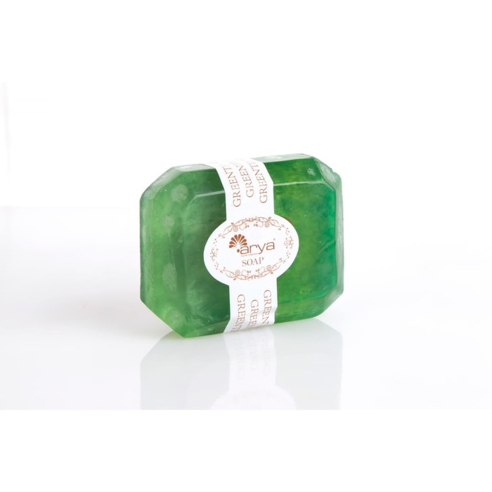 Мыло Arya Home «Зелёный чай», глицериновое, с минералами, цвет зелёный, 100 г - Фото 1
